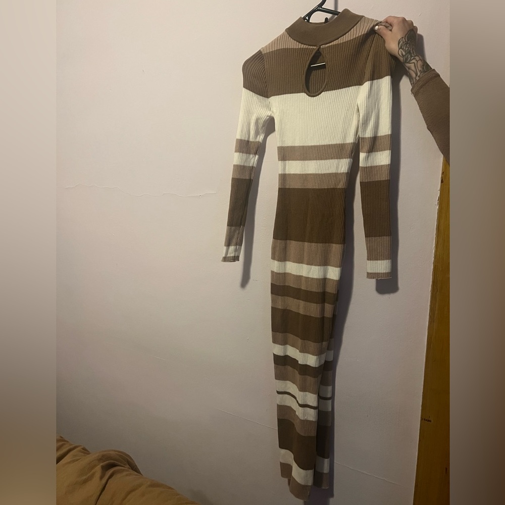 Long Sleeve Striped Dress